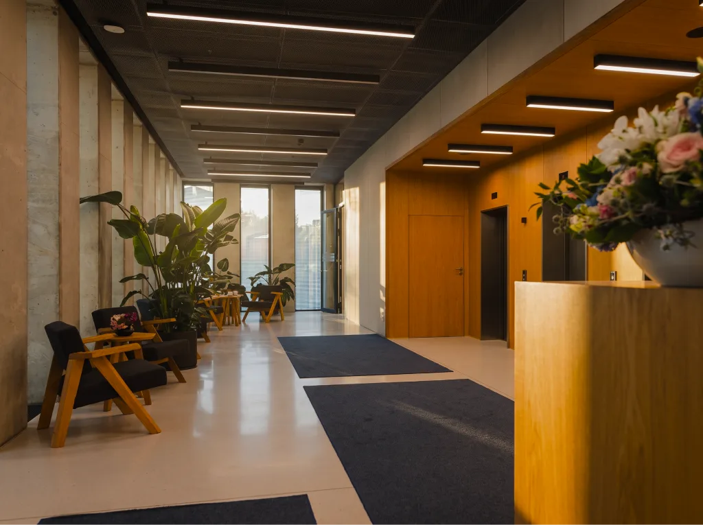 Lobby hotelowe strefa recepcji