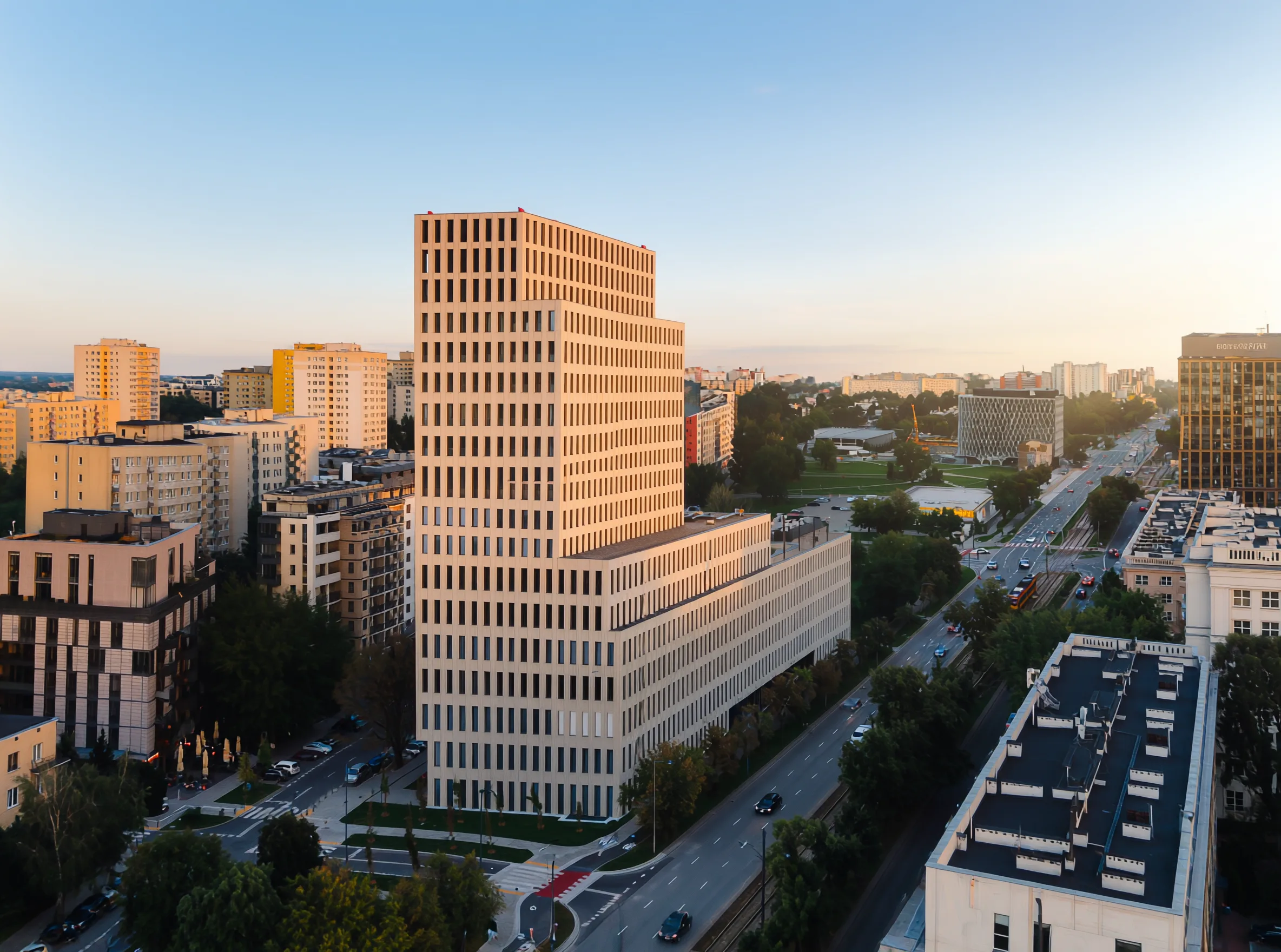 Panorama Warszawy widziana z hotelu WARS